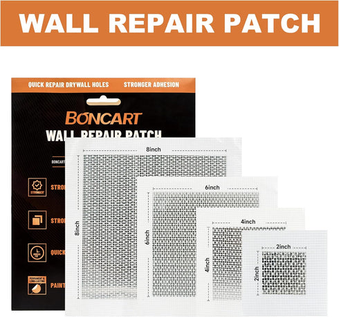 Drywall Repair Kit, Self Adhesive Patch for Quick Repair of Large Holes, 2/4/6/8inch