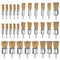 ATOPLEE 30pcs Brass Coated Wire Brush Wheel & Cup Brush Set with