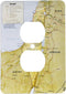 3dRose lsp_204108_6 " Print of Textured Look Topographic Israeli Map 2 Plug Outlet Cover by 3dRose