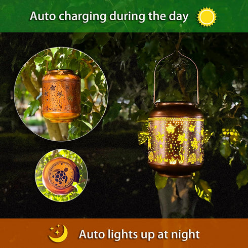 Mothers Day Gifts for Mom Sea Turtle Solar Lanterns Outdoor Waterproof,Hanging Solar Lights Sea Turtle Gifts for Women
