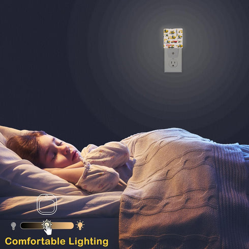 ENUIEO Tractor Night Light, Construction Machines Night Lights Plug Into Wall with Dusk To Dawn Sensor Wall Lamp
