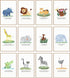 LUU'S CRAYONS Safari Nursery Wall Decor Set of 12 Animal Posters, 11x17
