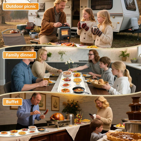 Large,(24x16), WOKALON Warming Mat for Food Extra Food Warmers for Parties Buffet and Home Daily Use,Roll Up Food