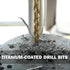 99 Pcs Twist Drill Bit Set, Titanium Coated High Speed Steel, 135° Tip Kit for Iron, Wood, Plastic, with Hard Storage