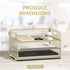 SUPEASY 3 Tier Paper Organizer with Handle - Mesh Desk Letter Tray for A10 File Folder, Golden Yellow
