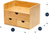 RoyalHouse Premium Natural Bamboo Desktop Organizer - Attractive 3 Tier Design for Documents, Office Supplies,