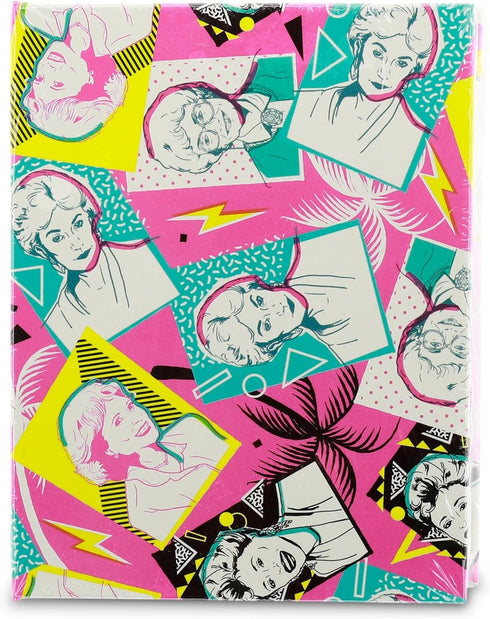 The Golden Girls Retro Fashion Pattern Sticky Note and Tab Box Set, Notepad Stationery Paper for School and Office