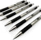 Zebra G-301 Retractable Rollerball Pen - Stainless Steel Barrel - 0.7mm Black Ink - Pack of 6