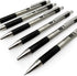 Zebra G-301 Retractable Rollerball Pen - Stainless Steel Barrel - 0.7mm Black Ink - Pack of 6