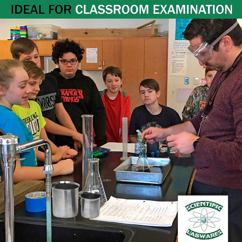 Stainless Steel Beaker with Rim - Low-Form Beakers for Science, Industrial-Grade Chemistry Lab Equipment, 100ml
