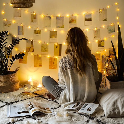 200 66 8 JMEXSUSS LED Fairy Lights Plug in, Warm White Remote Control String Light Indoor Bedroom with Wheel, ft Modes