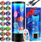 Bubble Aquarium Fish Table Lamp, 16 Color Changing Sensory Night Light with