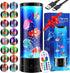 Bubble Aquarium Fish Table Lamp, 16 Color Changing Sensory Night Light with