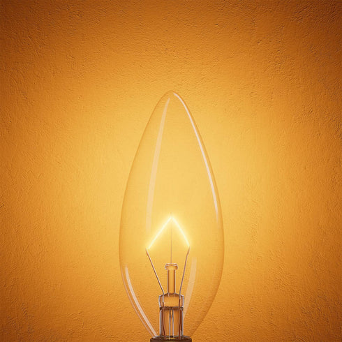 20-Pack E12 Bulbs 40W 2500K, 380 Dimmable Bulbs B10 Bulbs CYLYT Candelabra Light Warm White Lumen Chandeier Light