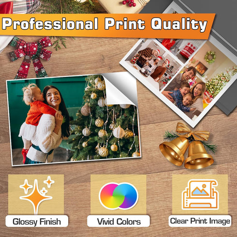 4x6 Inch 50 Koala Glossy Sticker Paper for Inkjet and Laser Printer, Sheets White Printable Sticker Paper