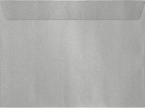 LUXPaper 9 x 12 Booklet Envelopes - Silver Metallic, 80lb. Text, 50 Qty