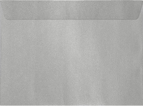 LUXPaper 9 x 12 Booklet Envelopes - Silver Metallic, 80lb. Text, 50 Qty