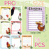 PerKoop 16 Pieces Funny Chickens Sticky to Do Notepad Chicken Scratch Chick Chicken Coop Lover Gifts Country Notebook Self Stick Note Pads for Hens Farm Lover,3 x 4 Inch 480 Pack