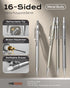 Nicpro Mechanical Pencil 0.7mm with Case, 4 Pack Metal Mechanical Pencil Set with 8 Tube HB #2 Lead Refill 0.7 mm, 3PCS 4B Eraser, 9 Eraser Refill for Artist Drafting Writing, Sketching, Drawing by Nicpro