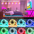 32.8ft Keepsmile Strip Lights Smart App Music Sync Color Changing RGB Bluetooth LED Strips with Remote Led Lights