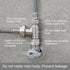 3-way 3/8" and 1/2" Adapter Tee Connector, Stainless Steel 3/8" Water Line T Fitting, Brushed Nickel, 1 PCS.