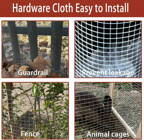 1/4" 23 24" 35ft Galvanized Hardware Cloth Gauge - x Welded Wire Mesh (Hot-Dip Galvanized After Welding) - Heavy Duty