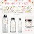 50 8.27" 1.97" Mobiusea Creation Pcs Wild Floral Water Bottle Labels x Thank You Water Bottle Wraps with Gold Foil Text