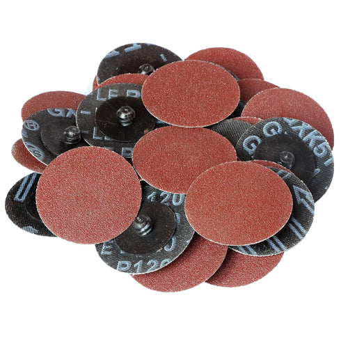 Hiqalty 100Pcs 2" inch Sanding Disc Roll Lock R-Type Sandpaper Quick Change Disc