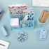 Set, 1000pcs SKYDUE Blue Office Supplies Office Desk Accessories, Mesh Desk Organizer, Stapler, Tape Dispenser
