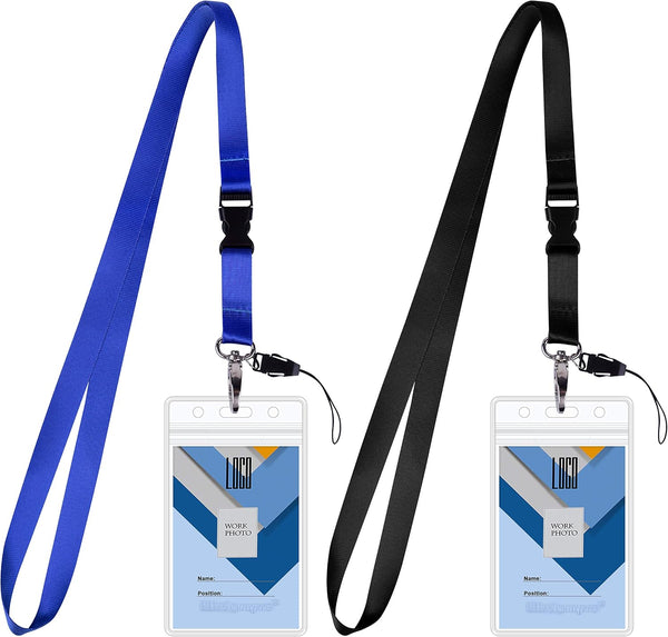 Cruise Lanyard Badge Holder, Wisdompro Vertical 2-Sided Waterproof Clear PVC ID Tag Holder with Ziplock and Heavy Duty