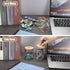 BTSKY 2 Pack Clear Paper Clip Holder with Bamboo Lid - Cute Organizer for Office Supplies and Bathroom Vanity