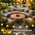 38Ft 15 Commercial G40 Bulbs, Minetom Solar Outdoor Lights - LED Waterproof Solar String Lights with USB Port and Cable