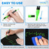 Magnetic Black Dry Erase Board for Fridge, 17 x 11 inch, Stain-Resistant with Neon Chalk Markers & Eraser