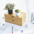 Bamboo Desk Organizer with Drawers, Countertop Makeup Storage Box with 2 Drawers for Home Office
