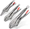 Arrow 3-Piece Locking Pliers Set - 6.5" Long Nose and 7" &