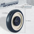 5" 4 Pack MYFULLY Shopping Cart Replacement Wheels Kit, Polyurethane Stepped and Full Tread Face Caster Wheels