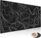 XXL Extended Topographic Gaming Mouse Pad 31.5x15.7inch, Large Black Computer Mouse Mat with Non-Slip Rubber Base