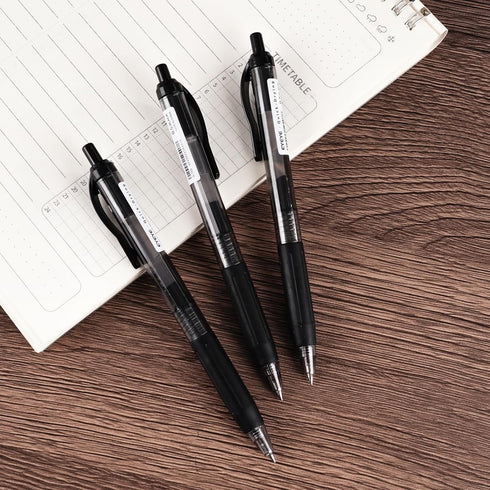 Retractable Black Ink Gel Pens, 10 Pack, Quick Dry 0.5mm Fine Point Premium Rolling Ball Gel Pens for Office School