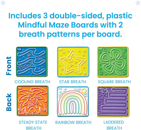 hand2mind Mindful Maze Boards, Tactile Sensory Toys for Toddlers, Calm Down Corner Supplies, Mindfulness for Kids