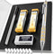 Nicpro Blocky Gear 0.9mm Mechanical Pencils Set in Case, Metal Pencil with HB Lead Refills, Eraser