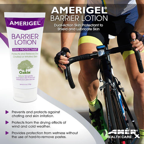 AMERIGEL Barrier Lotion, 6 oz. - Skin Protectant for Chafed, Cracked, and Chapped Skin