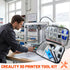 Rhevosil 50pcs 3D Nozzle Printer Tool Kit & Accessories Cleaning Tools, Scrapers, Files, Wire Cutter, Craft Knife, Tube