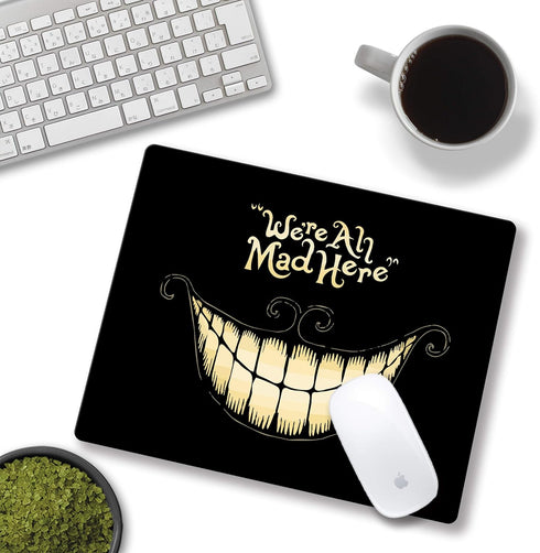 Mad Here Funny Mouse Pad - Small Non-Slip Rubber Mousepad for Wireless Mouse