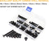 binifiMux M6 35-Set Countsunk M6x15mm/ 20mm/ 25mm/ 30mm/ 35mm/ 40mm/ 50mm Black Hex Drive Socket Cap Bolts Kit, Allen