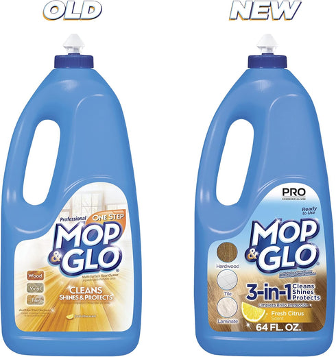 Mop & Glo 64 Oz (Pack 2) Professional Multi-Surface Floor Cleaner, Fresh Citrus Scent
