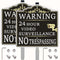 (2Pack) Large Video Surveillance Sign, No Trespassing Warning Sign, With 36" Long