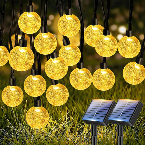 btfarm 2 Pack Solar String Lights Outdoor Waterproof, Total 98 FT 100