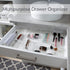 Simplify Small Square Drawer Organizer, 3" x 3" x 2", Multi-Purpose Home Organization Desk Accessories Clear