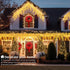 BYIZO 480 66+33 8 Christmas Outdoor Icicle Lights - LED FT Modes Curtain Fairy String Light Plug in, Waterproof