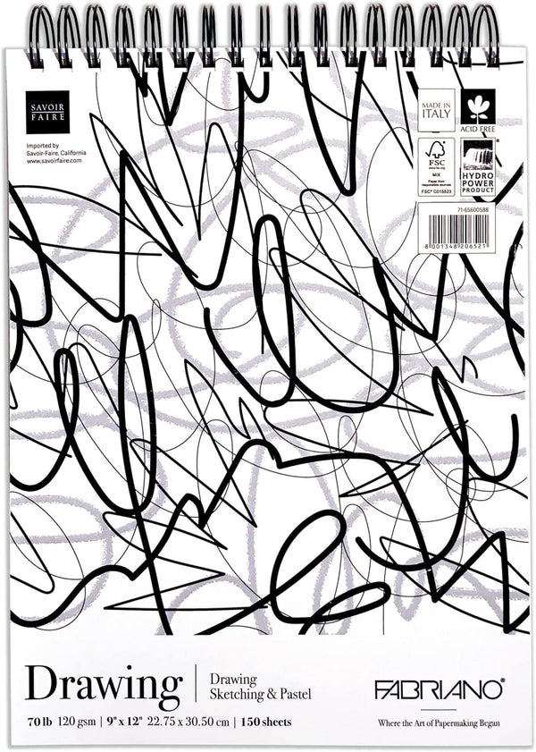 Fabriano Studio Fat Pad, 9 x 12, White